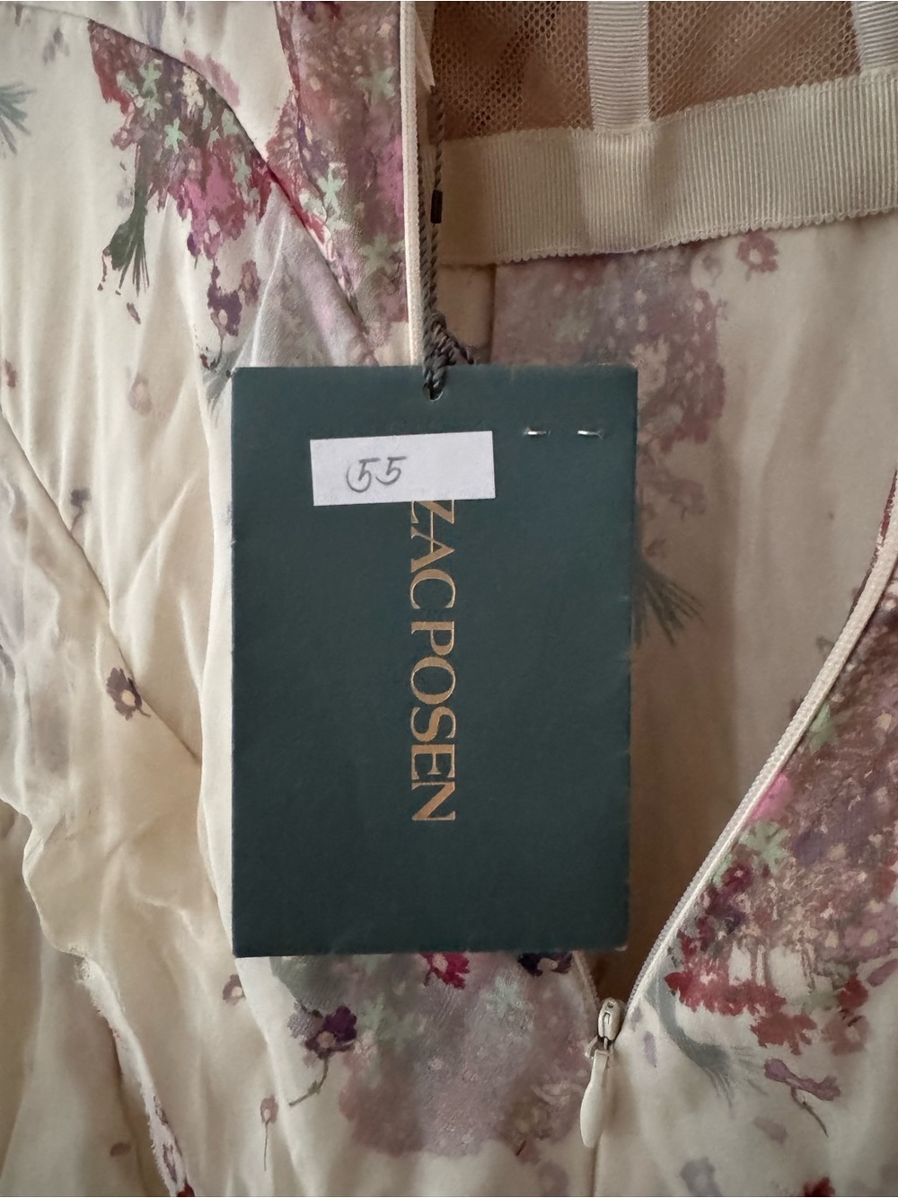 Zac Posen Bouquet Print Silk Gown New With Tags - Picture 9 of 9